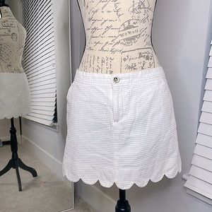 Lilly Pulitzer White Scalloped Skirt